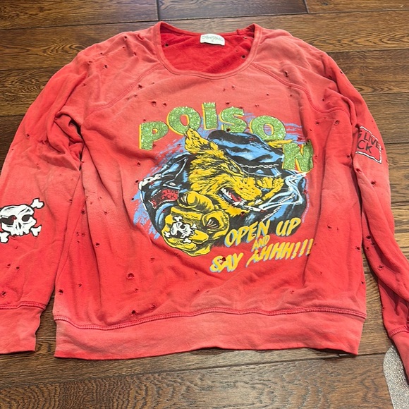 Lauren Moshi Red Graphic Sweatshirt - Picture 3 of 4
